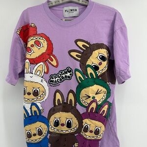 Rare Labubu monsters by flower brand‎ South Korea oversized t-shirt heavyweight